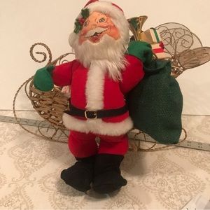 Vintage Annalee Santa Claus Bag Of Toys Christmas Holiday 1989 Mobilitee Doll